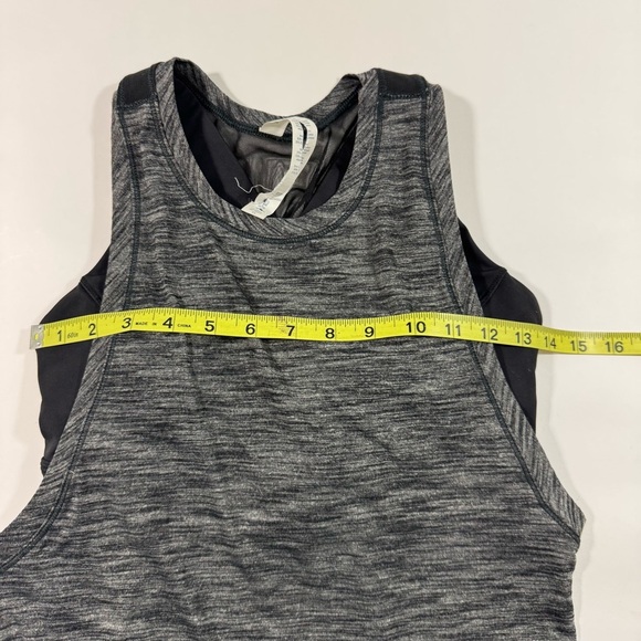 Lululemon Work The Circuit Tank Top Built In Bra Black Heathered Grey - Picture 5 of 6